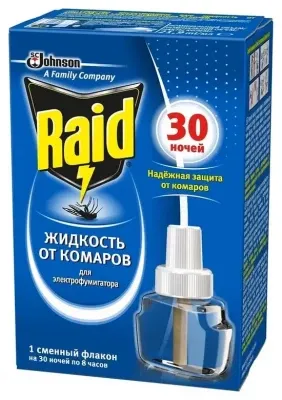 Жидкость для фумигатора Raid от комаров, 21.9 мл (30 ночей)
