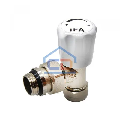 Радиаторный кран IFA & Çinar Brass  угловой (подача) 1/2" Lux