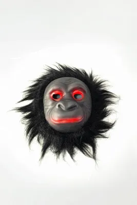 Карнавальная маска обезьяна с мехом a011 SHK Gift черный