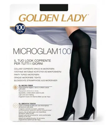 Колготки Golden Lady Micro Glam Nero (черный), 100 ден