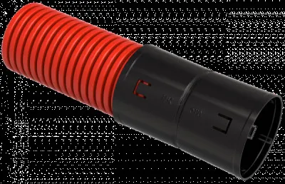 Труба гофрированная двустенная ПНД d=160мм красная (50м) IEK