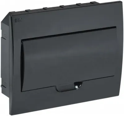 Корпус модульный пластиковый встраиваемый ЩРВ-П-12 черный черная дверь IP41 IEK