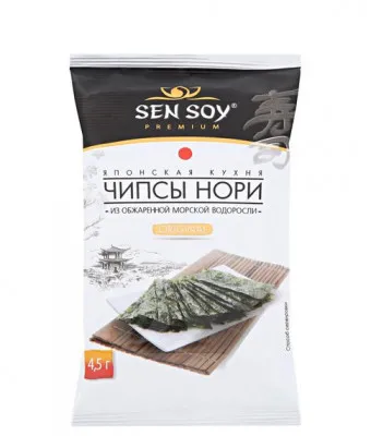 Чипсы-Нори из морских водорослей Original Sen Soy, 4,5 г