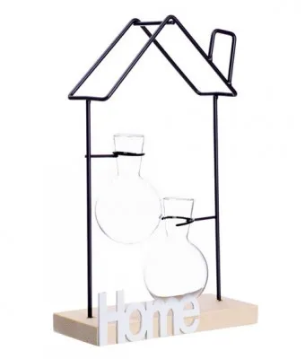 Декоративная подставка "Home" с 2 колбами ( 30 см)
