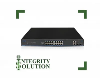 Utepo Коммутатор UTP3-GSW1604TS-P200 16-портовый гигабитный POE, 2 гигабитных uplink порта, 2 гигабитных SFP порта Integrity Solution