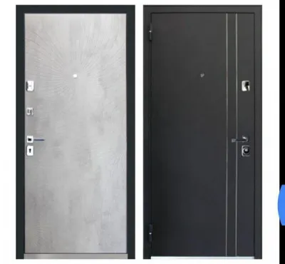 Двери Черный шелк "Бульдорс 54", бетон серый