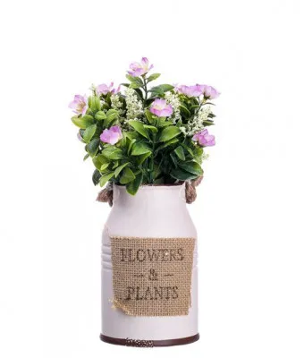 Декоративный керамический бочонок с цветами Flowers&Plants (23 см) №290