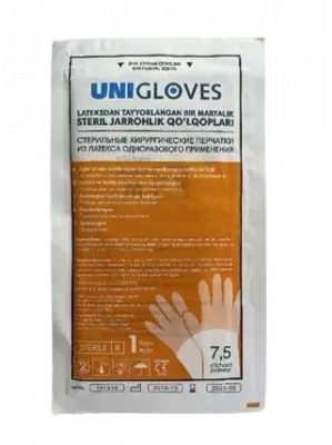 Стерильные хирургические перчатки из латекса одноразового применениня- UNIGLOVES
