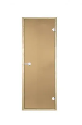 Двери стеклянные HARVIA 7/19 коробка сосна, бронза D71901M