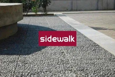 Мытая тротуарная плитка (Брусчатка) 50х25 Серый