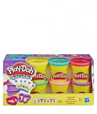 Набор из 6 баночек Блестящая коллекция Play-Doh