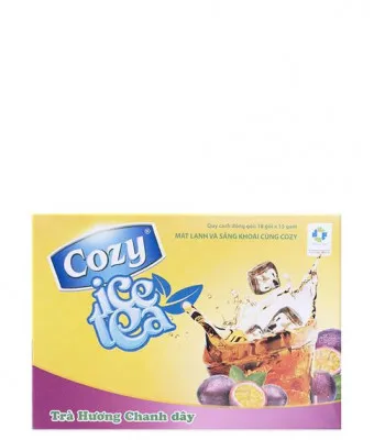 Растворимый чай со вкусом маракуйя Ice tea Cozy, 18 пакетиков