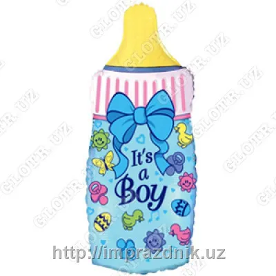 Фольгированный шар в виде бутылочки " It's a boy "