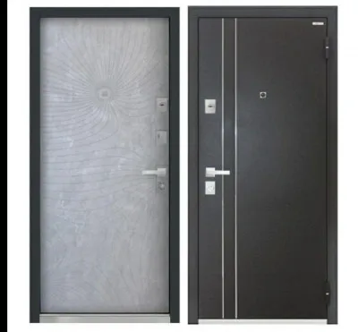 Двери Черный шелк "Mastino Monte Xpom", бетон серый
