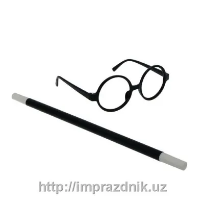 Карнавальный набор "Фокусник" 2 предмета: очки, палочка
