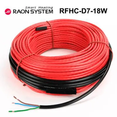 Нагревательный кабель Raon System RFHC-D7-18W