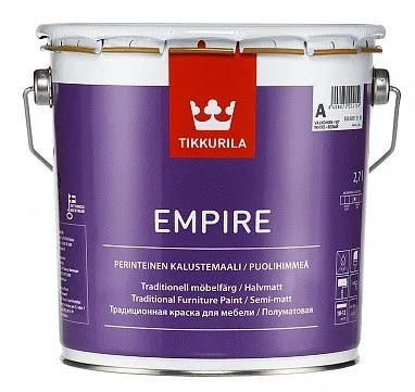 Краска Tikkurila для мебели EMPIRE A полуматовая 2,7Л