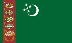 Флаг Туркменистана настольный, б/подст