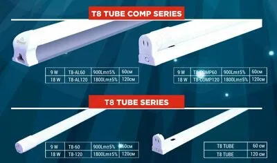 Корпус люминесцентных ламп T8-TUBE 120см