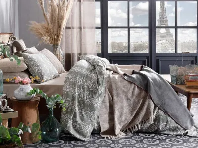 Набор постельного белья сатиновый Folk Floral 240×220 см