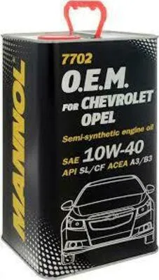 Моторное масло Mannol_7702 O.E.M. for Chevrolet Opel 10W-40_ 4л (Metal)