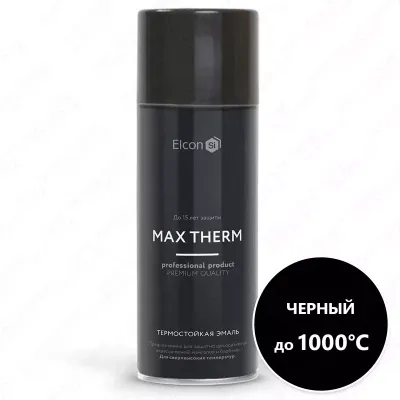 Термостойкая антикоррозийная эмаль Max Therm аэрозоль черный (1000 °С)