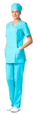 Блуза женская медицинская «Афина» бирюзовая