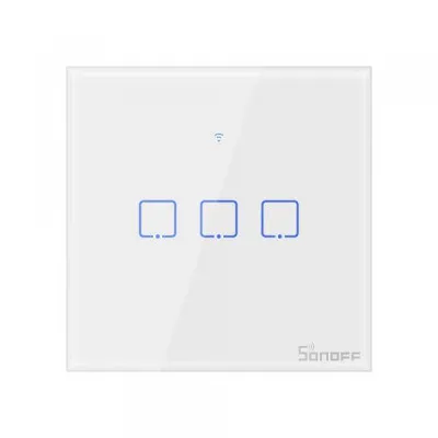 WiFi выключатель Sonoff Touch T0 (EU, 3 Gang, White)