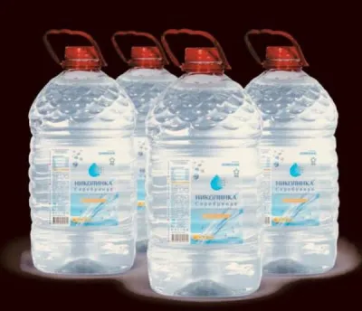 Вода питьевая «НИКОЛИНКА - СЕРЕБРЯНАЯ» йодированная негазированная доставка от 4-х шт.(1 упаковка)