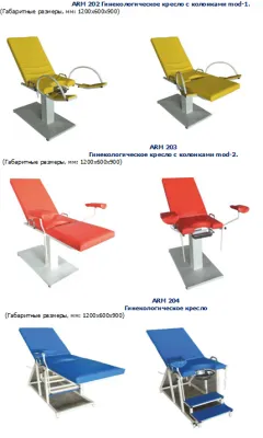 Медицинские гинекологические кресла серии  ARM  202/203/204