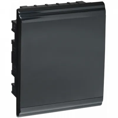 Корпус модульный пластиковый встраиваемый ЩРВ-П-24 черный черная дверь IP41 IEK