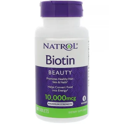 Биотин 10000 мкг, Natrol, 100 таблеток