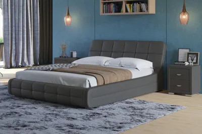 Двуспальная кровать "Corso-6" чёрная