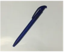 Ручка шариковая д/нанесения синяя с пружинкой
