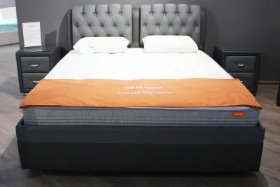 Двуспальная кровать "Como 5" серая