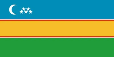 Флаг Республики Каракалпакстан настольный б/подставки