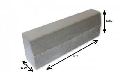 Бордюрный камень Стандарт «Серый» 1000х300х150