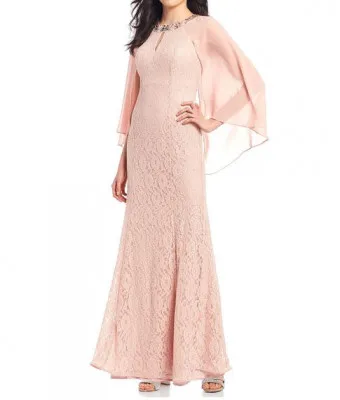 Платье SLNY (розовое, длинное)