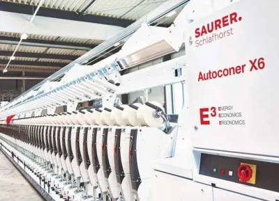 Монтаж нового текстильного оборудования Saurer Spinning Solutions