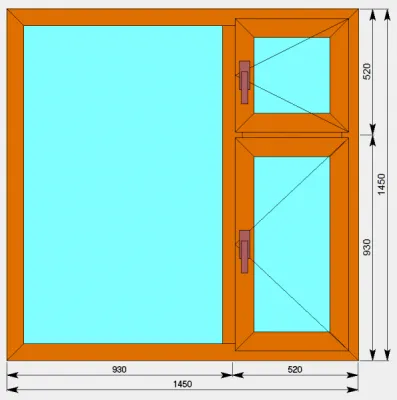 Окно-7_3 Ламинированый ПВХ 6000