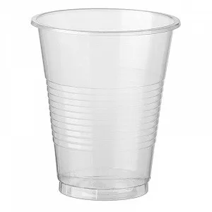 Одноразовые питьевые пластиковые стаканы 350 мл. прозрачный (морс/квас)