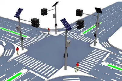 Фотоэлектрическая солнечная станция для дорожных знаков и светофоров