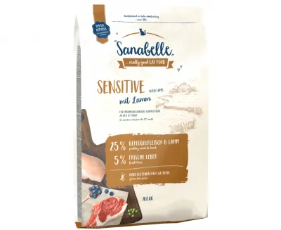 Sanabelle sensitive корм с ягненком для взрослых кошек с чувствительным пищеварением 0.5кг(развеc) #017527
