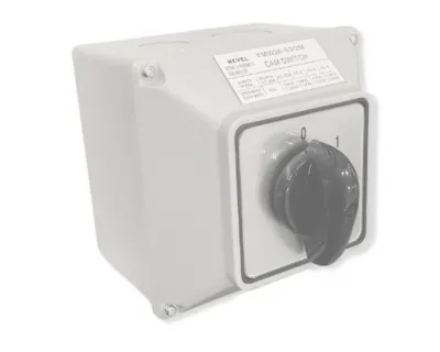 Ручной переключатель фаз YMW26-63/2m 63А (0-1-2-3 выбор фазы) в корпусе IP54