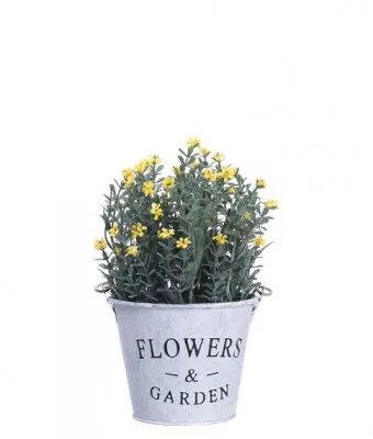 Декоративное металлическое ведро   c цветком Flowers&Garden (18 см)
