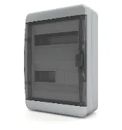 Пластиковый распределительный щит нар. BNK 65-36, прозрачная черная 36 мод. IP65