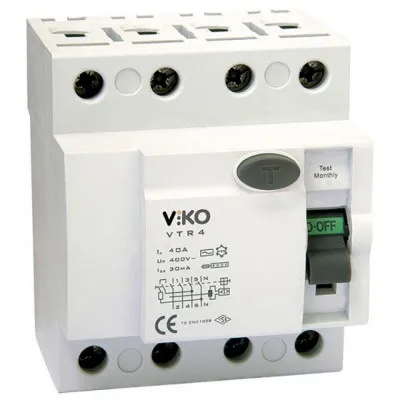 VTR4-4030 автоматический выключатель 4C 40A 30MA (VIKO)