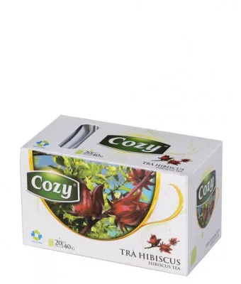 Черный чай с лепестками Гибискуса Cozy, 20 пакетиков