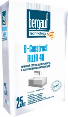 Ремонтный раствор, ремонт бетона B - CONSTRUCT FILLER 40/B - CONSTRUCT FILLER 60 |
B - CONSTRUCT FILLER 40/B - CONSTRUCT FILLER 60