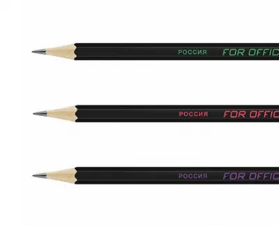 Набор графитных карандашей черный матовый с ластиком ОПП ТМ (HB), серия VKF (10/3 шт.)